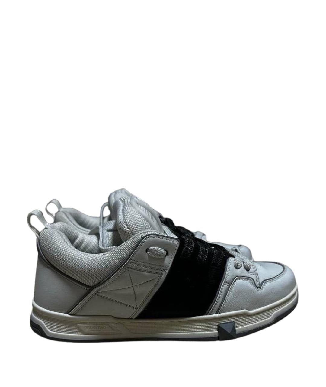 VALENTINO Белые кожаные высокие кроссовки / кеды, фото 1