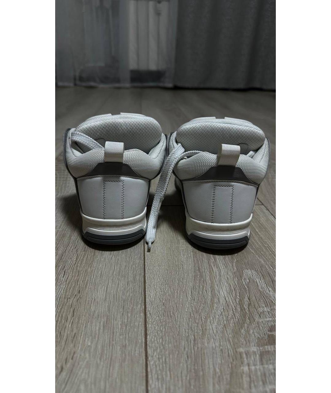 VALENTINO Белые кожаные высокие кроссовки / кеды, фото 4