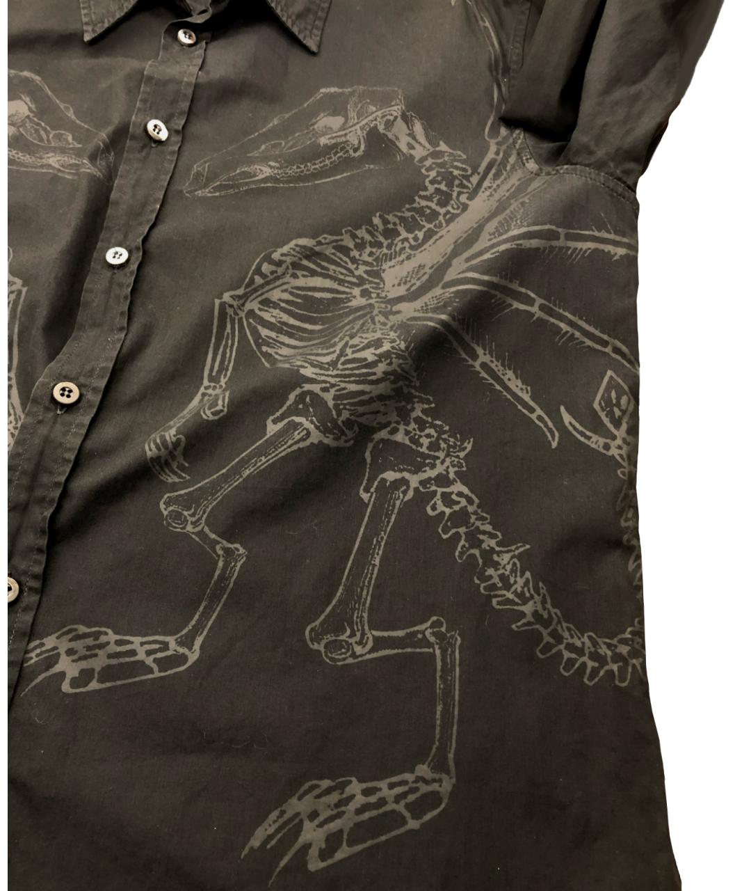 JOHN RICHMOND Черная хлопковая кэжуал рубашка, фото 3