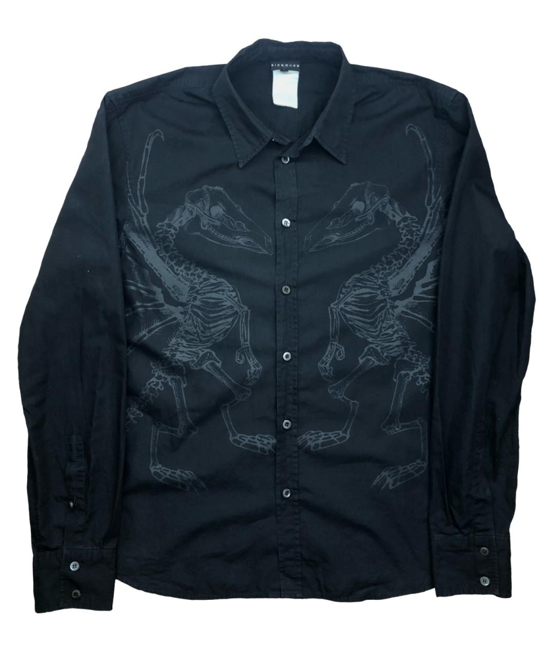 JOHN RICHMOND Черная хлопковая кэжуал рубашка, фото 1