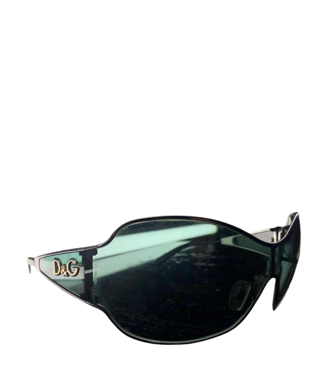 DOLCE&GABBANA Черные металлические солнцезащитные очки, фото 1