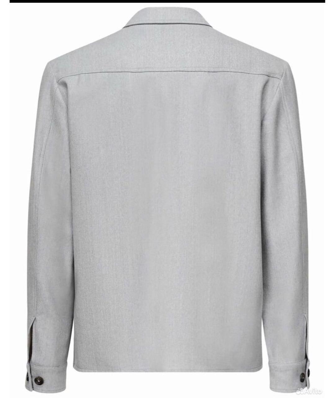 ELEVENTY Серая шерстяная кэжуал рубашка, фото 2