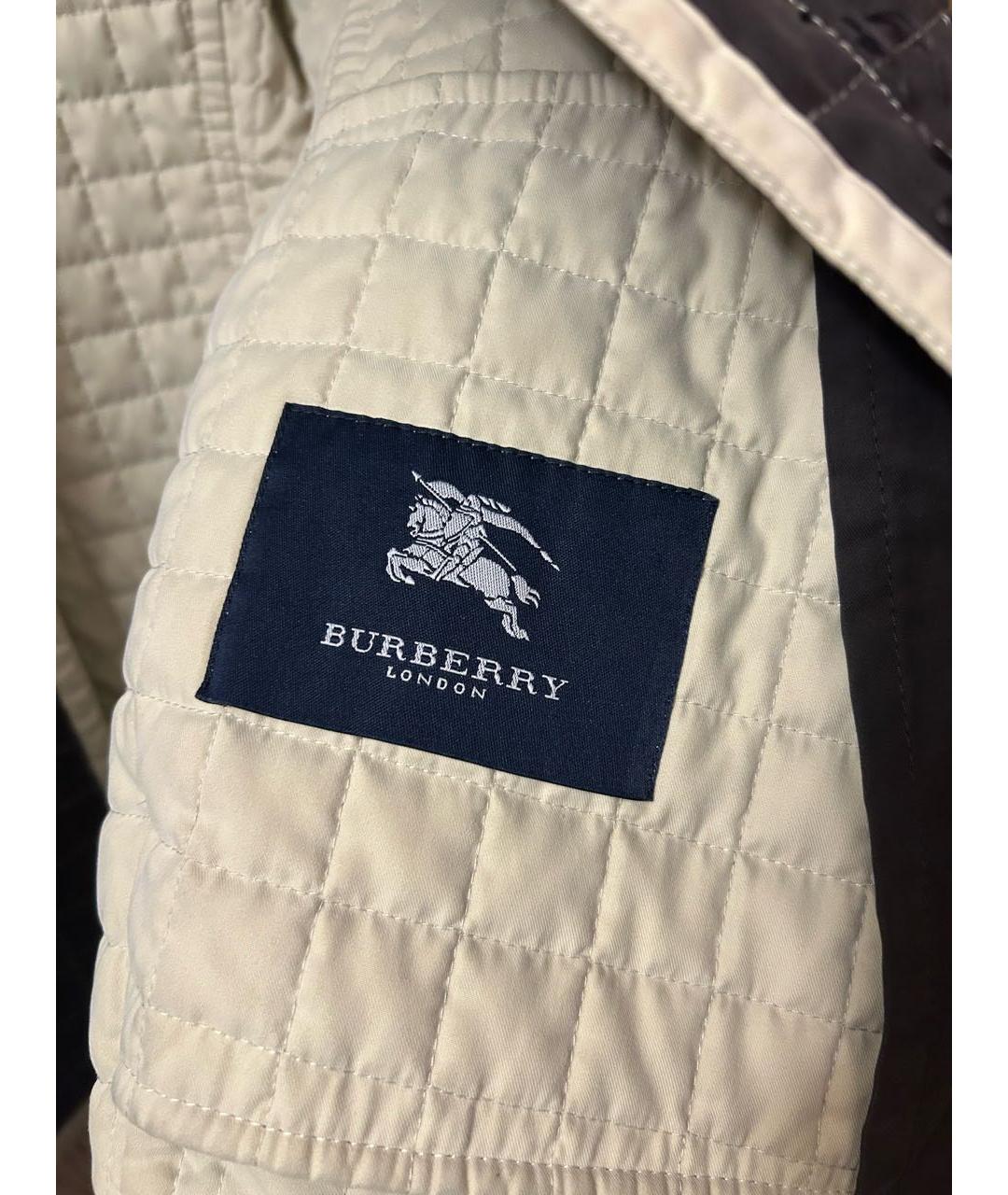 BURBERRY Коричневая полиэстеровая куртка, фото 3