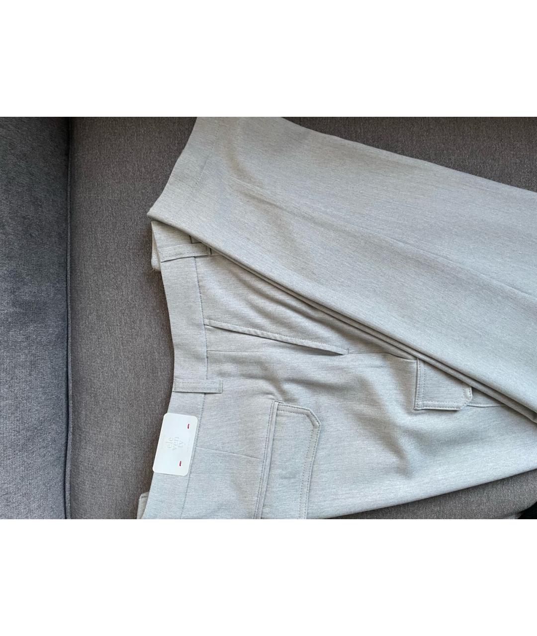 ELEVENTY Серые шерстяные повседневные брюки, фото 2