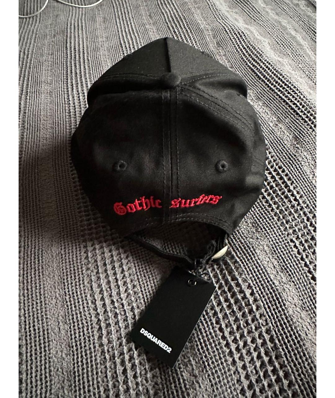 DSQUARED2 Черная хлопковая кепка/бейсболка, фото 2