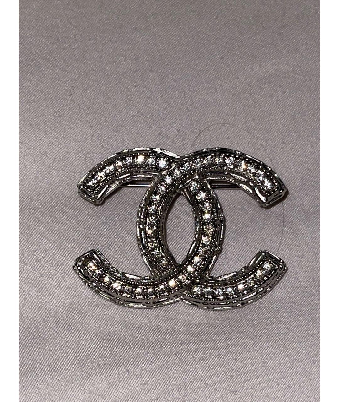 CHANEL Серебряная металлическая булавка / брошь, фото 6
