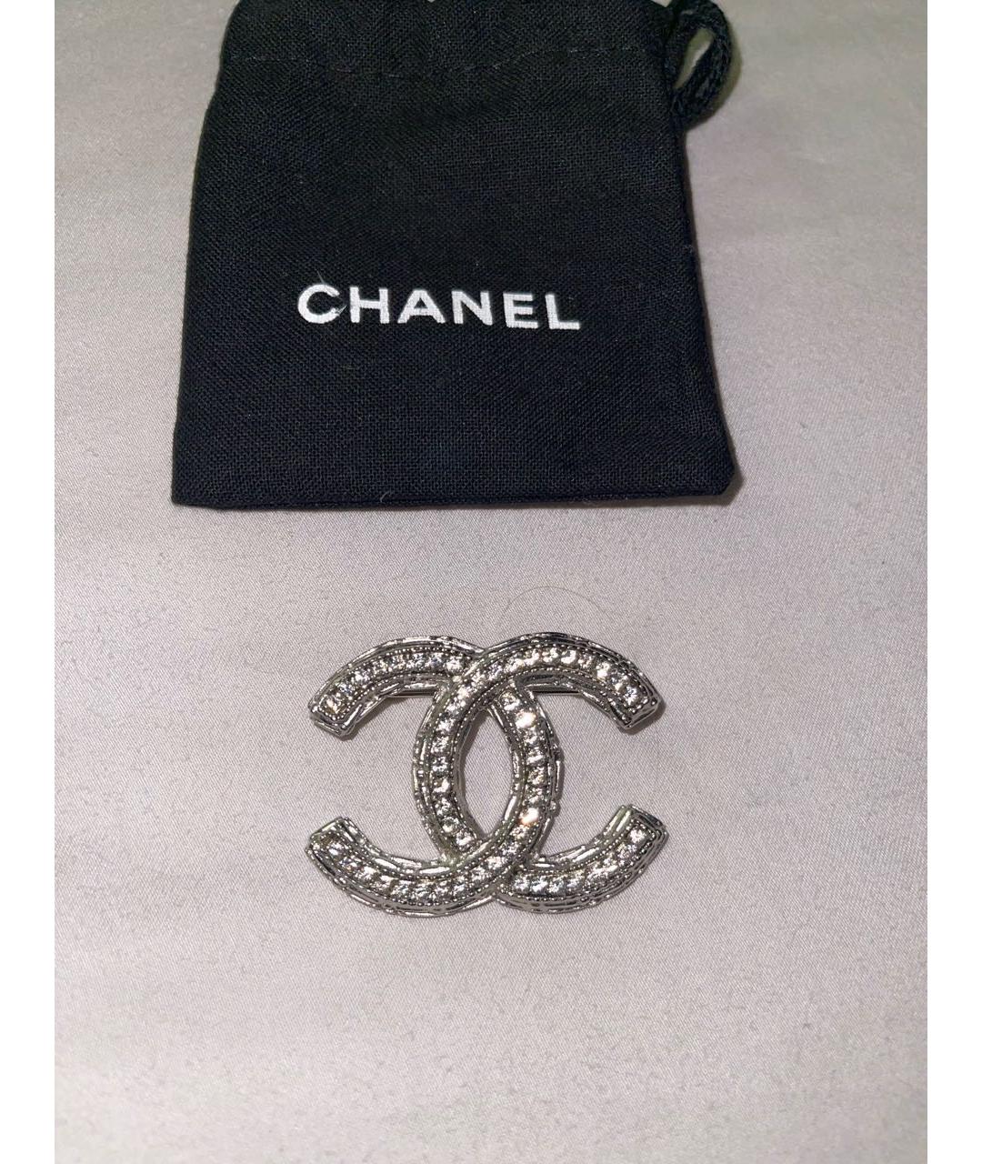 CHANEL Серебряная металлическая булавка / брошь, фото 2