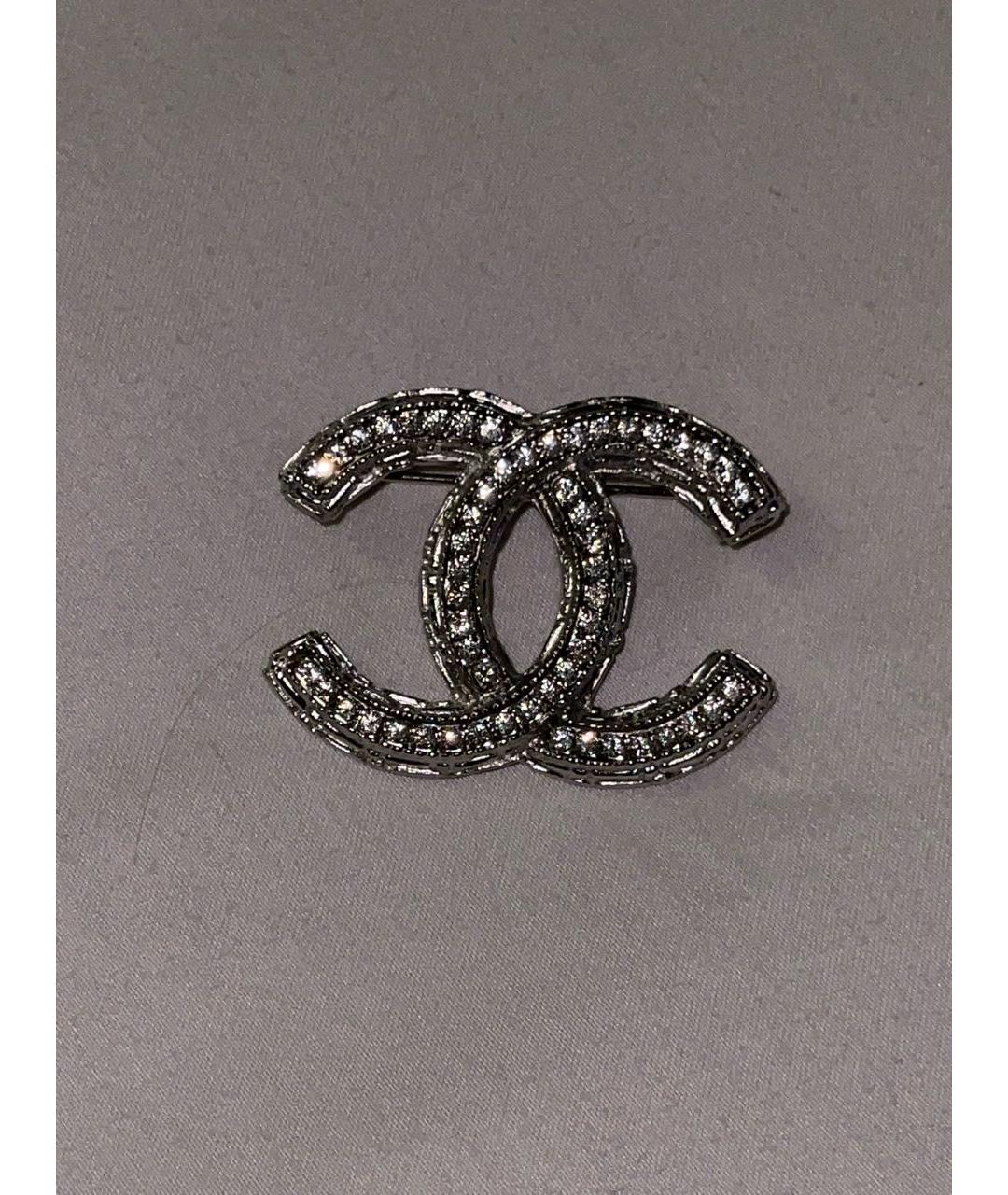CHANEL Серебряная металлическая булавка / брошь, фото 4