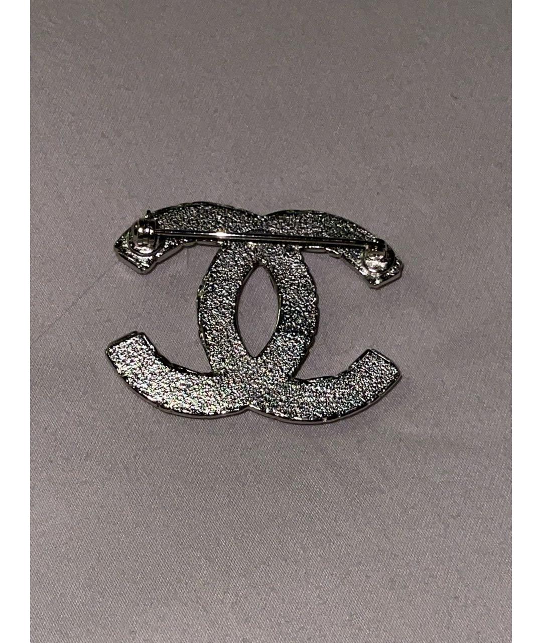 CHANEL Серебряная металлическая булавка / брошь, фото 3
