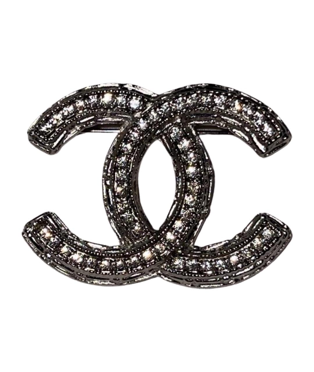 CHANEL Серебряная металлическая булавка / брошь, фото 1