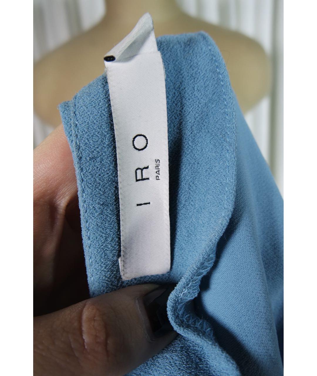 IRO Голубое полиэстеровое повседневное платье, фото 3