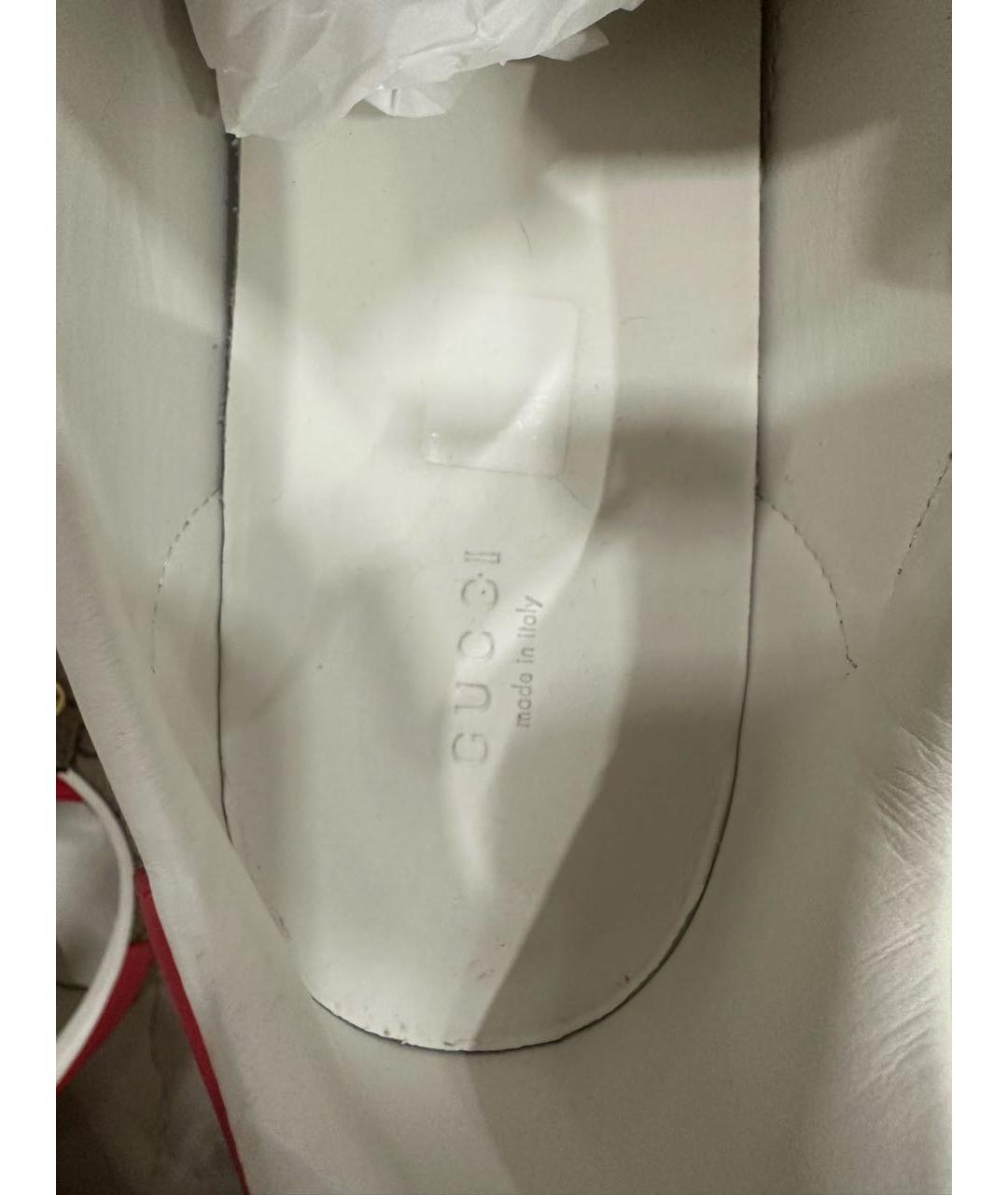 GUCCI Коричневые кожаные кеды, фото 7