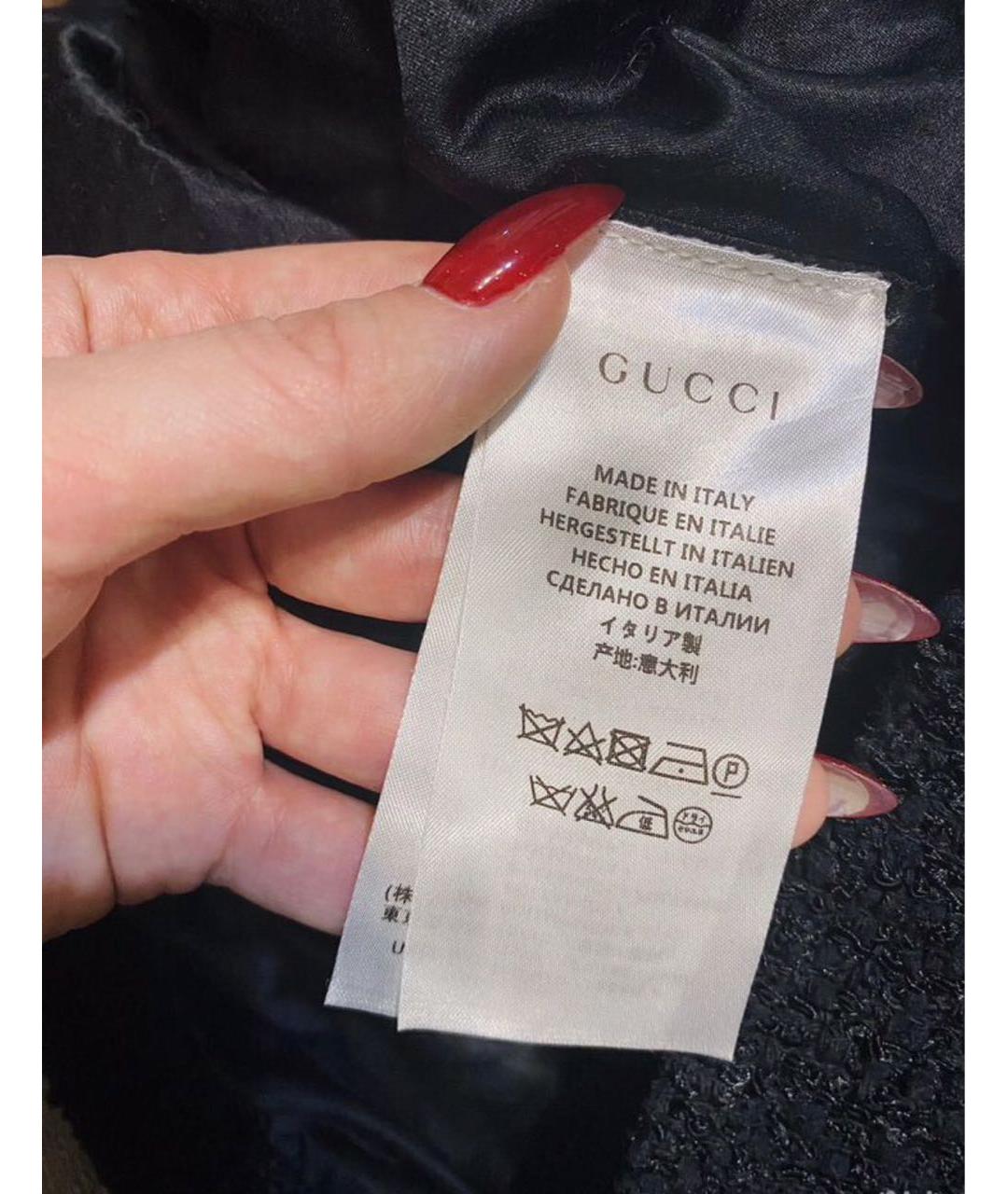 GUCCI Черная хлопковая юбка мини, фото 5