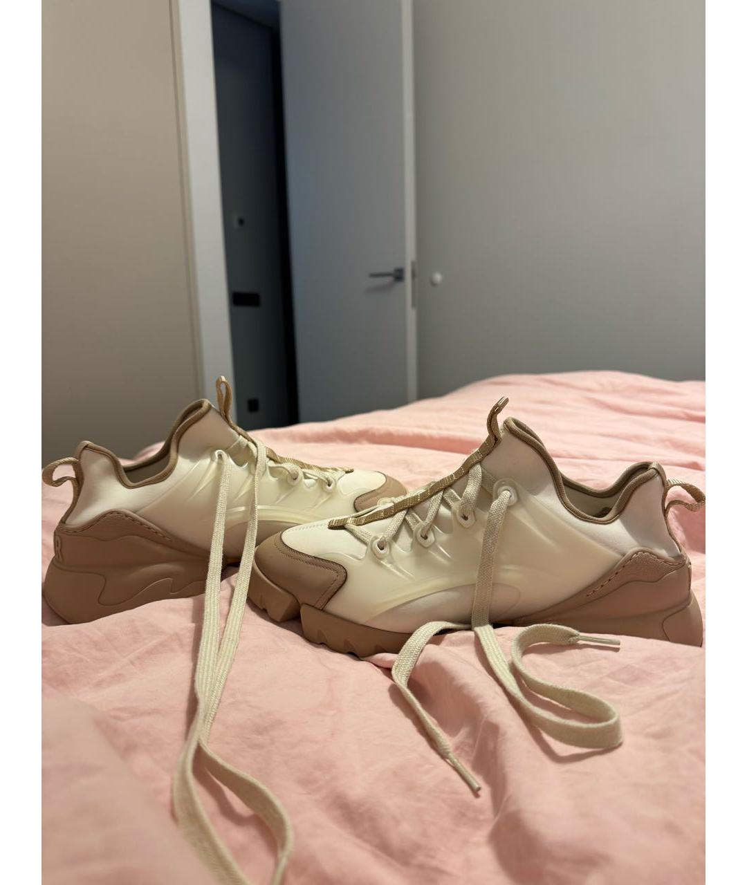 CHRISTIAN DIOR Бежевые неопреновые кроссовки, фото 5
