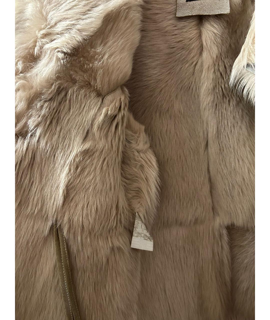 HUGO BOSS Бежевая кожаная дубленка, фото 4