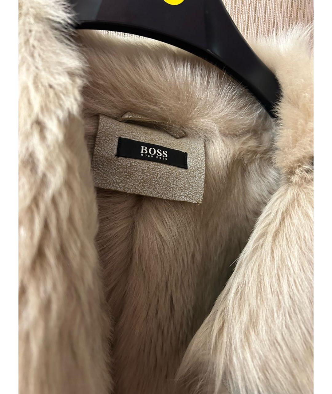 HUGO BOSS Бежевая кожаная дубленка, фото 3
