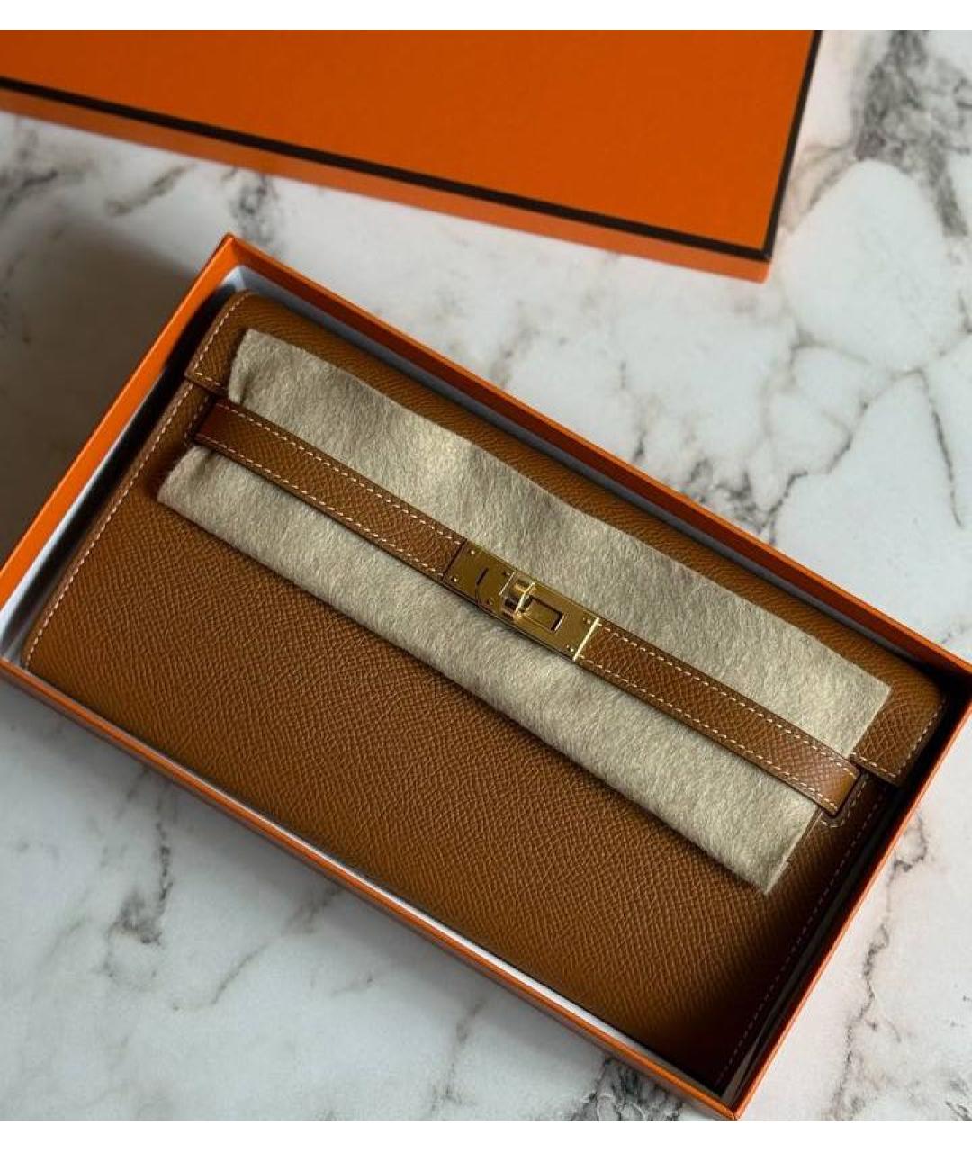 HERMES Коричневая кожаная сумка через плечо, фото 3