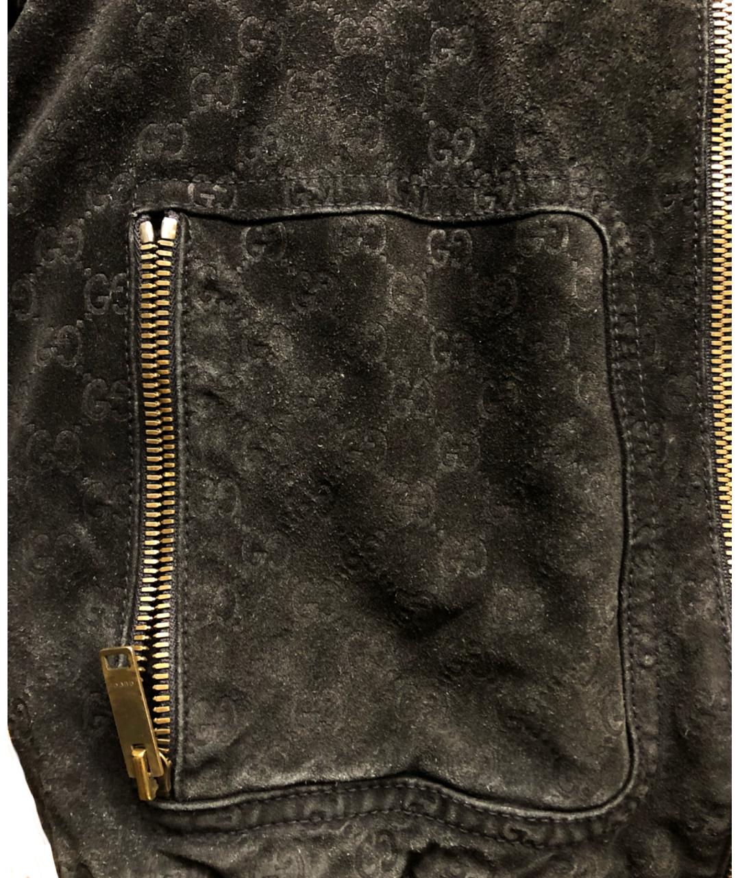 GUCCI Черная замшевая куртка, фото 4