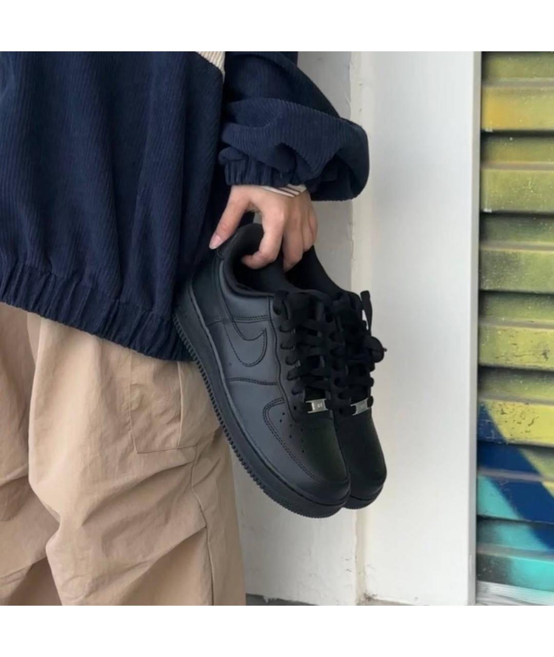 NIKE Черные кожаные кроссовки, фото 2