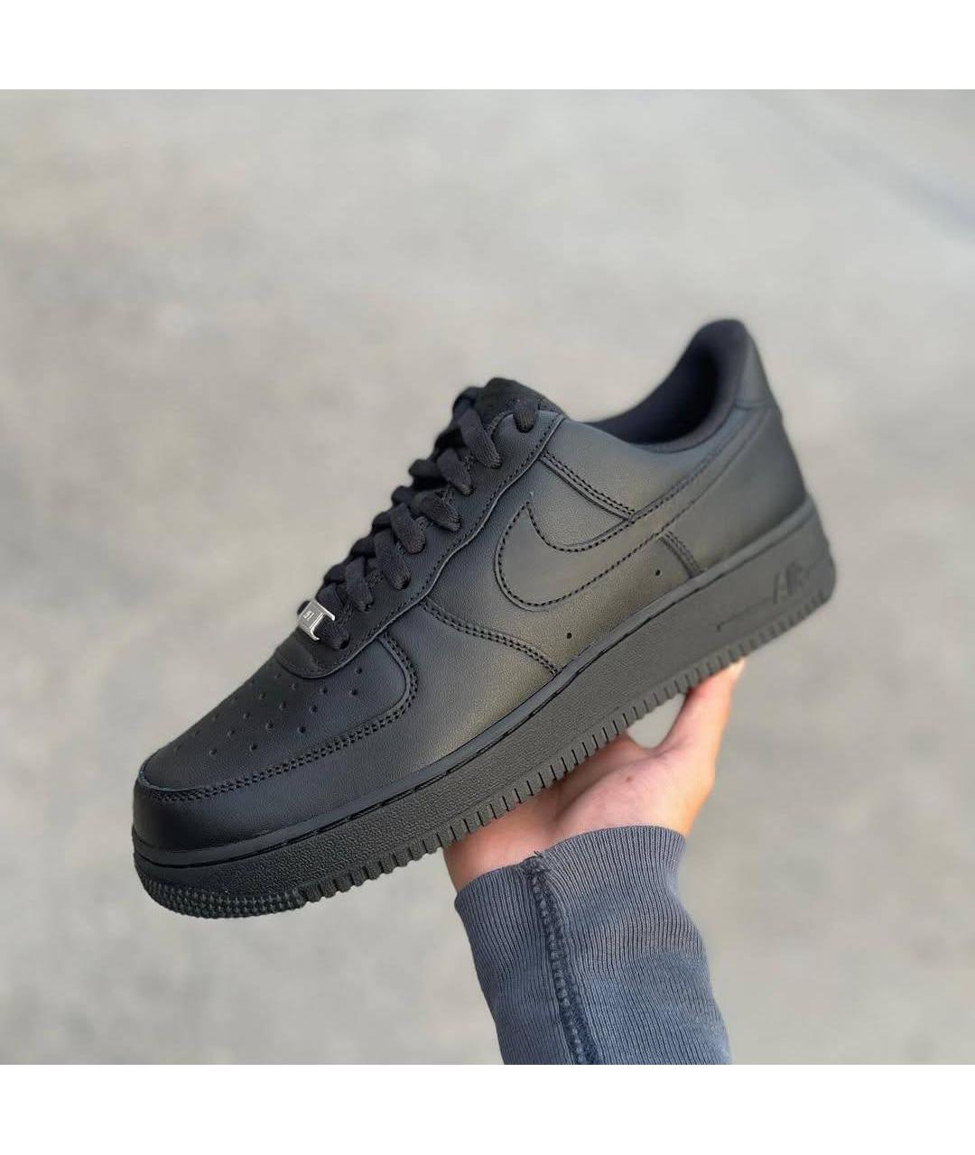 NIKE Черные кожаные кроссовки, фото 3