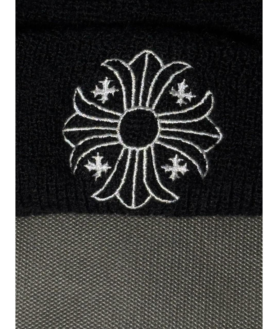 CHROME HEARTS Черная шерстяная шапка, фото 4