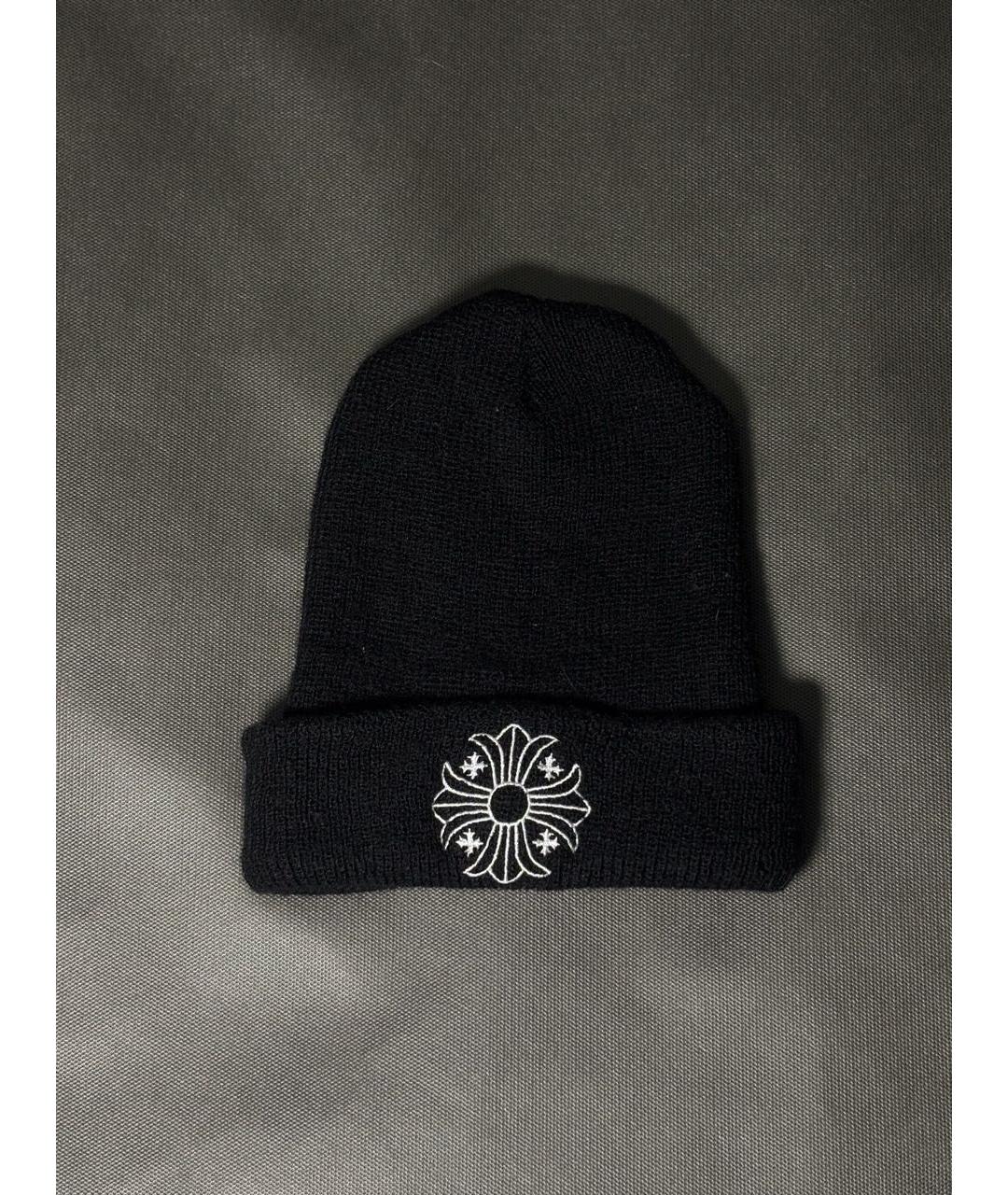 CHROME HEARTS Черная шерстяная шапка, фото 2