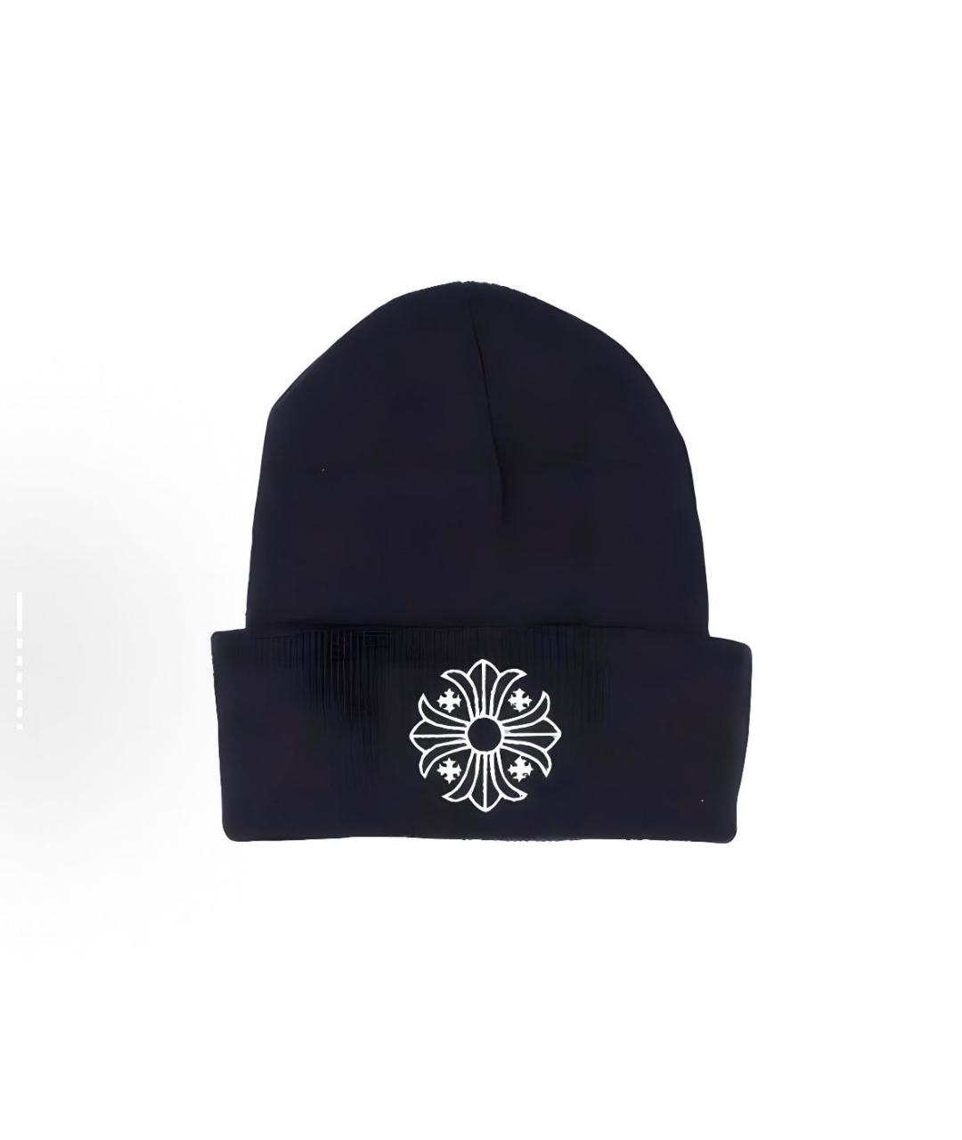 CHROME HEARTS Черная шерстяная шапка, фото 7