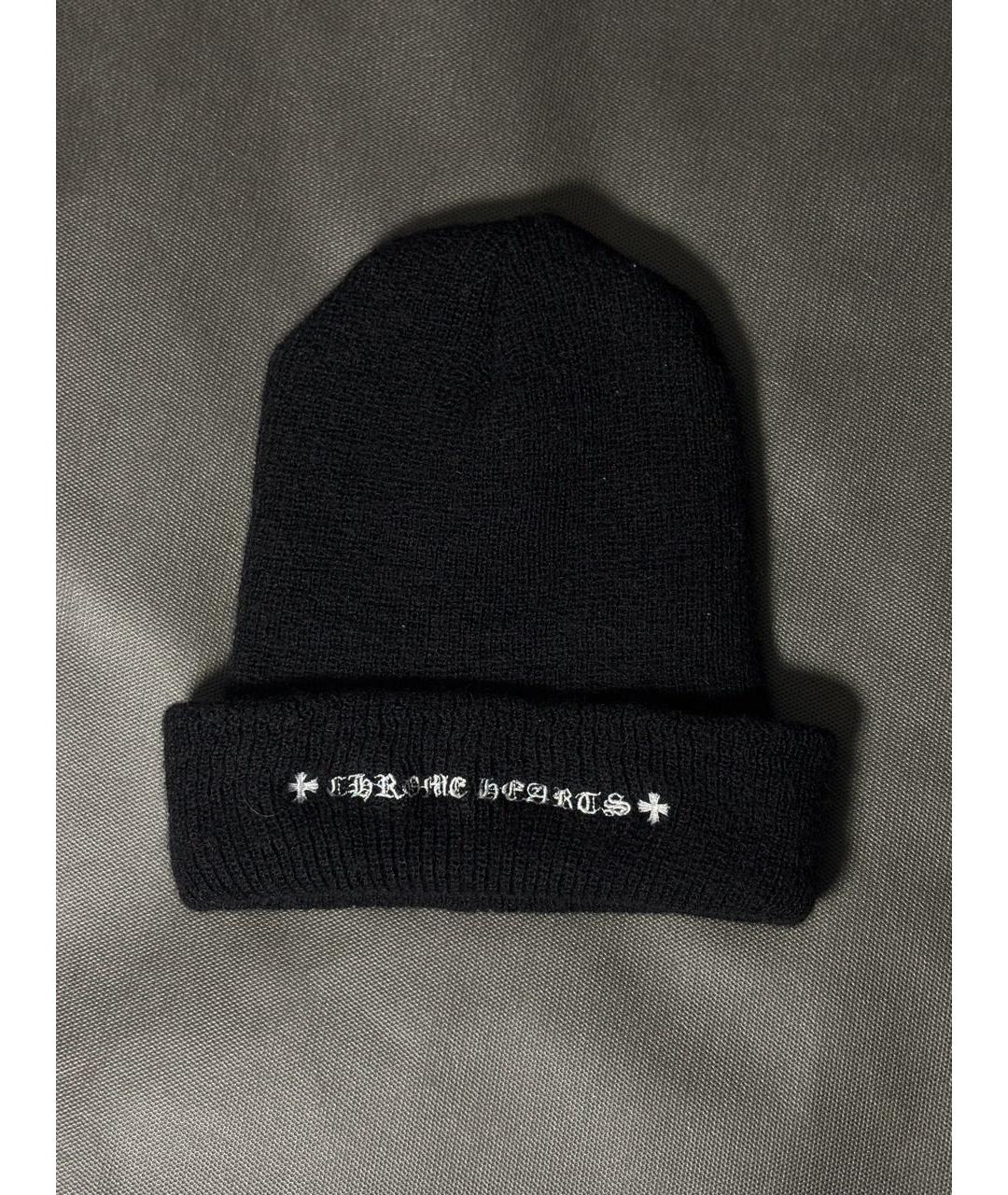 CHROME HEARTS Черная шерстяная шапка, фото 3