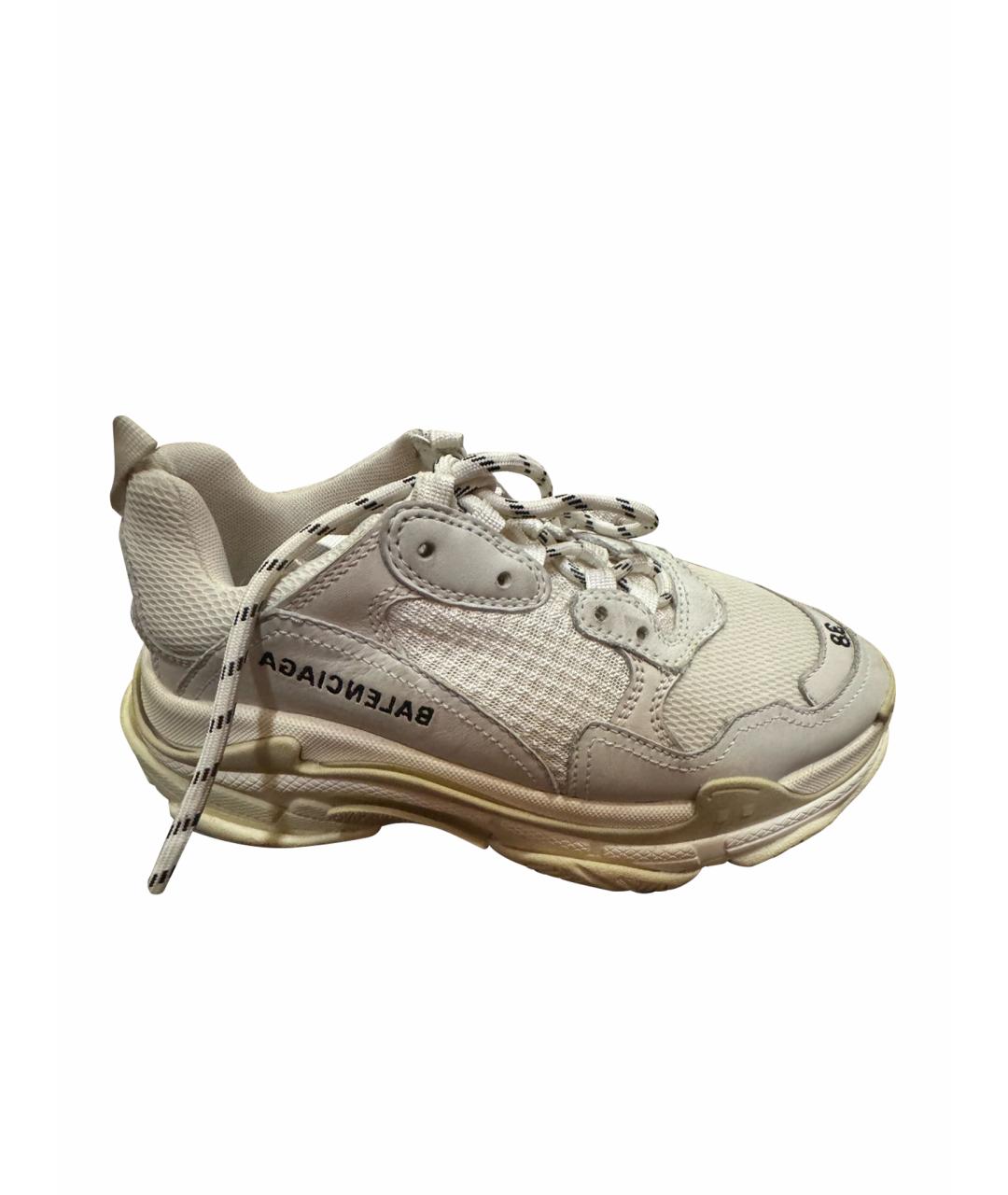 BALENCIAGA Белые текстильные кроссовки, фото 1