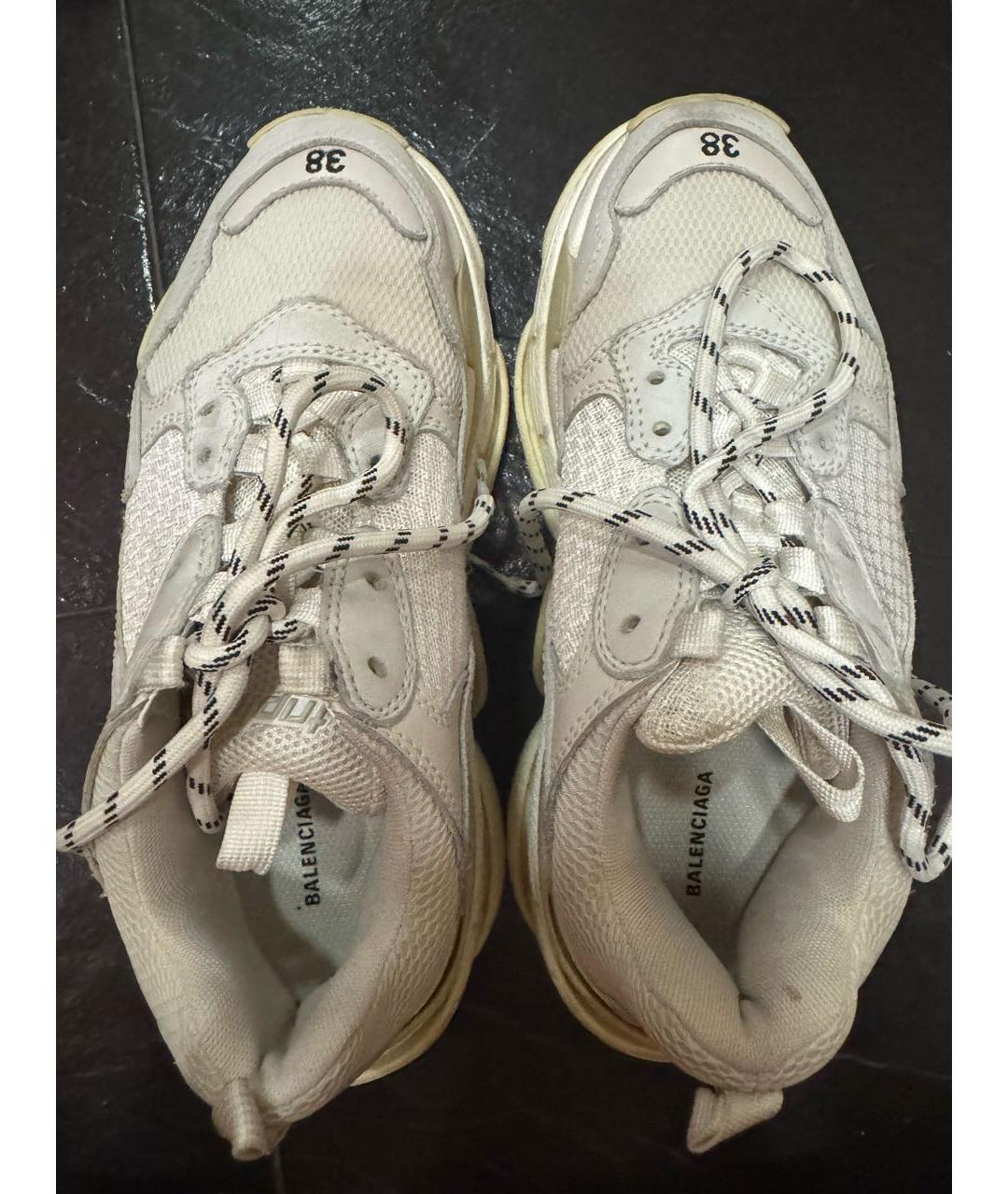 BALENCIAGA Белые текстильные кроссовки, фото 2
