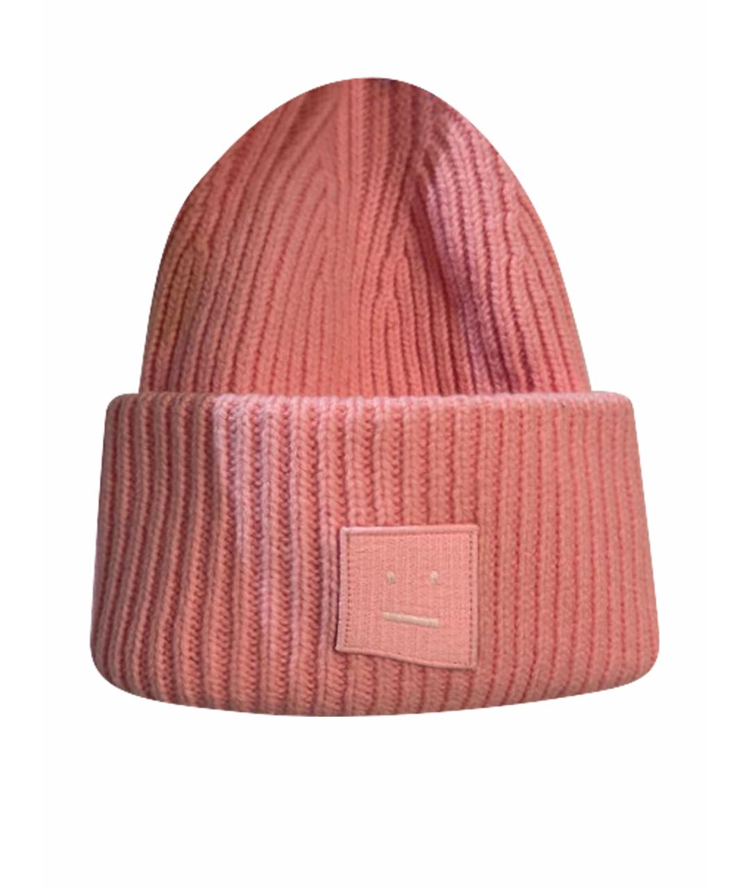 ACNE STUDIOS Розовая шерстяная шапка, фото 1