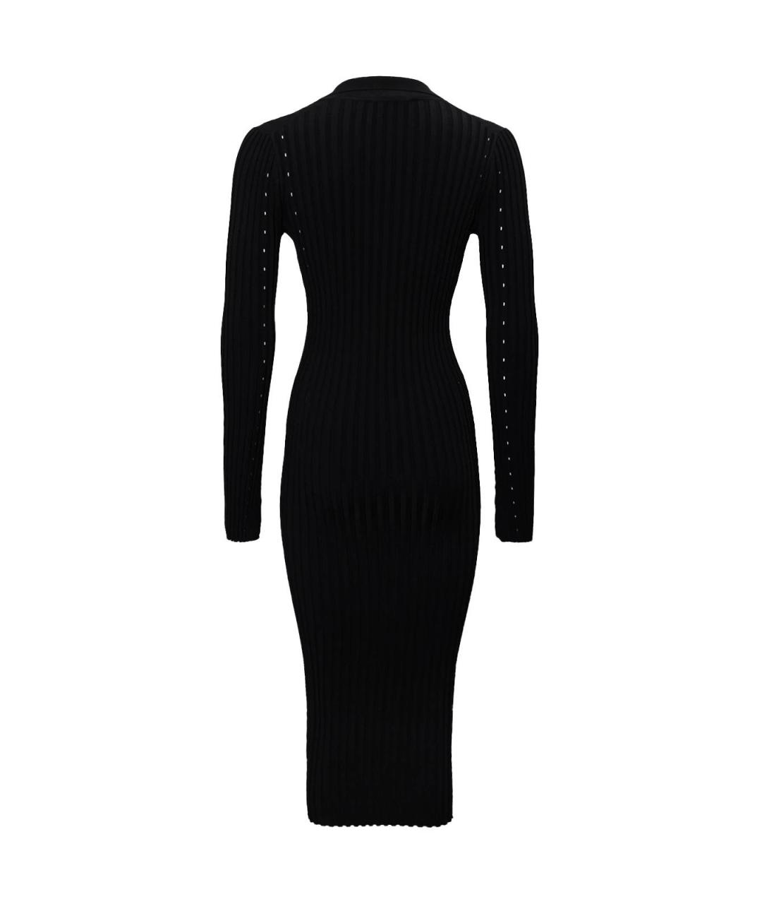 HELMUT LANG Черное вискозное повседневное платье, фото 2