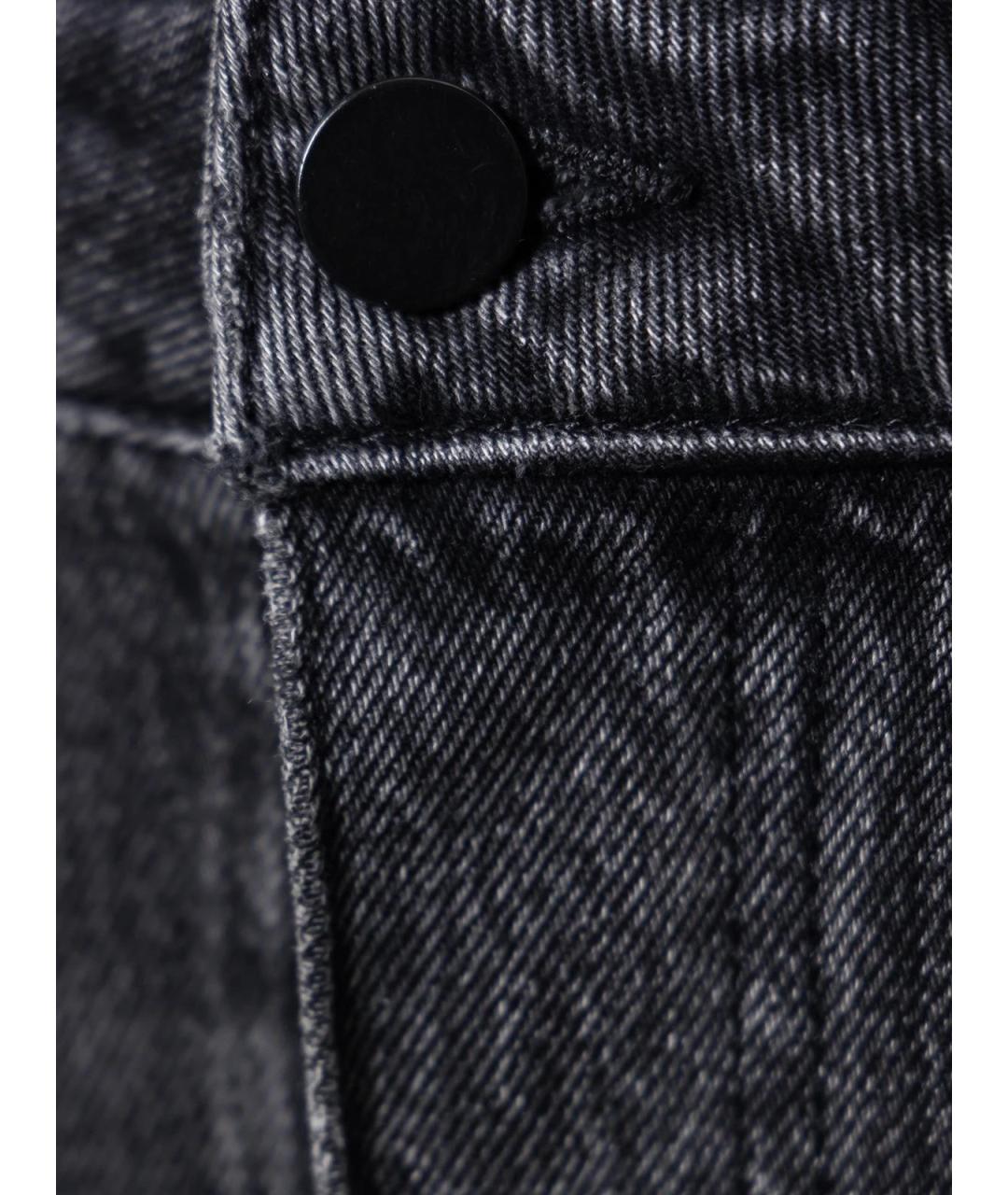 ALEXANDER WANG Черные хлопковые прямые джинсы, фото 3