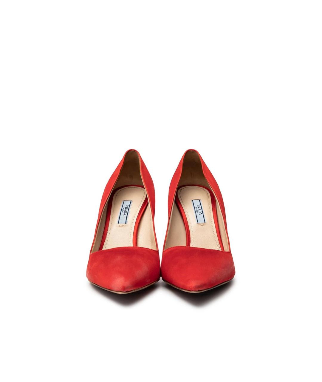 PRADA Красные текстильные туфли, фото 4
