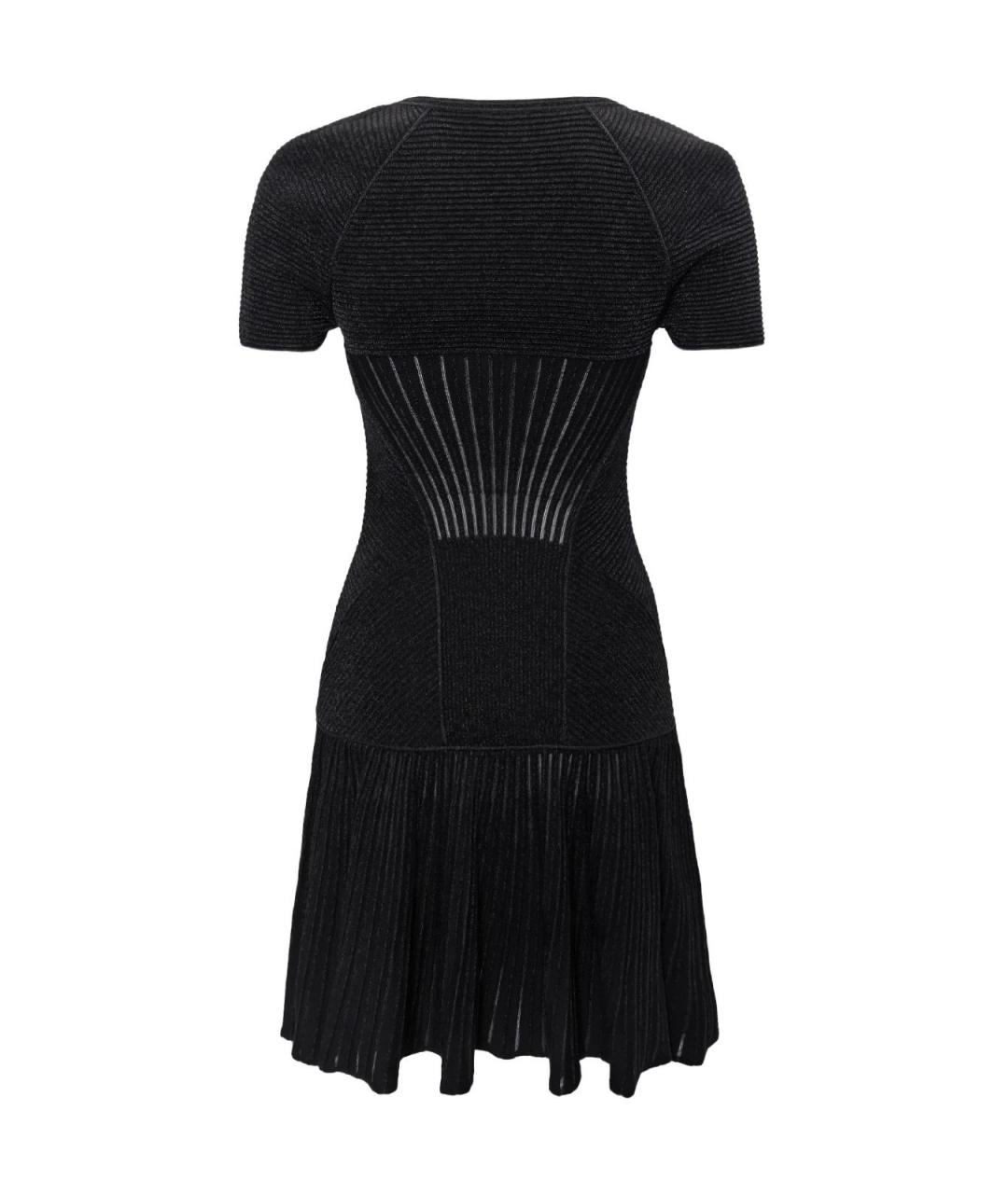 ALEXANDER MCQUEEN Черное шерстяное повседневное платье, фото 2