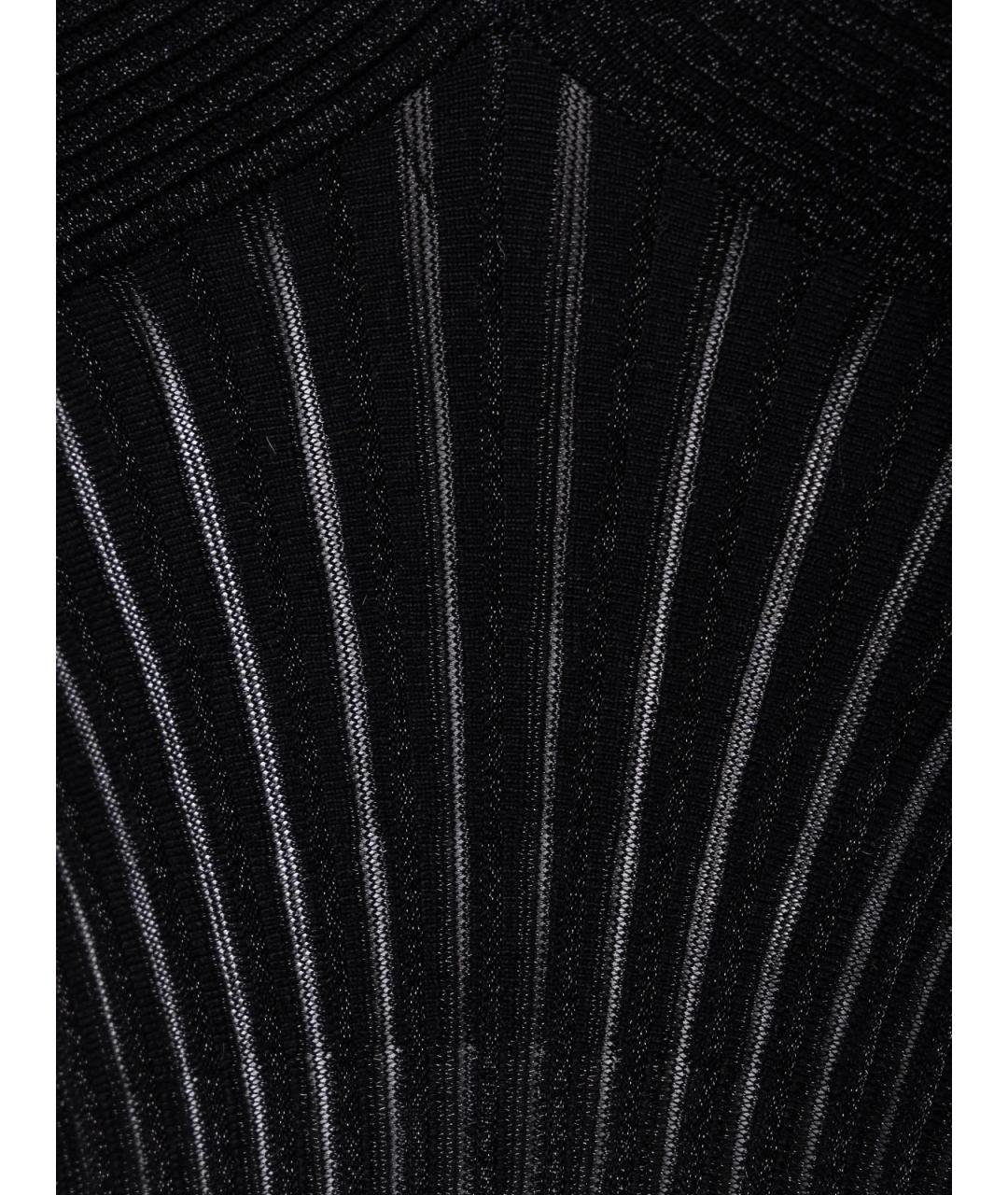 ALEXANDER MCQUEEN Черное шерстяное повседневное платье, фото 3