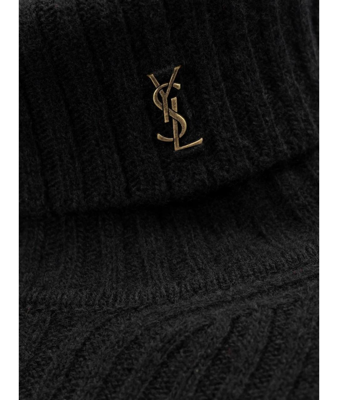 SAINT LAURENT Черный шерстяной джемпер / свитер, фото 3