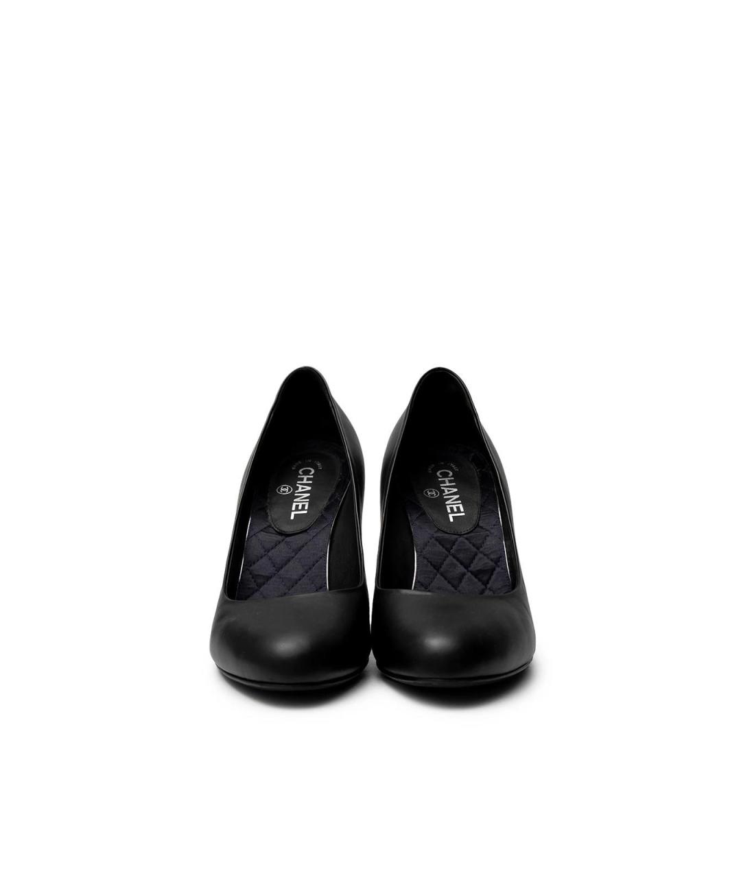 CHANEL Черные кожаные туфли, фото 4