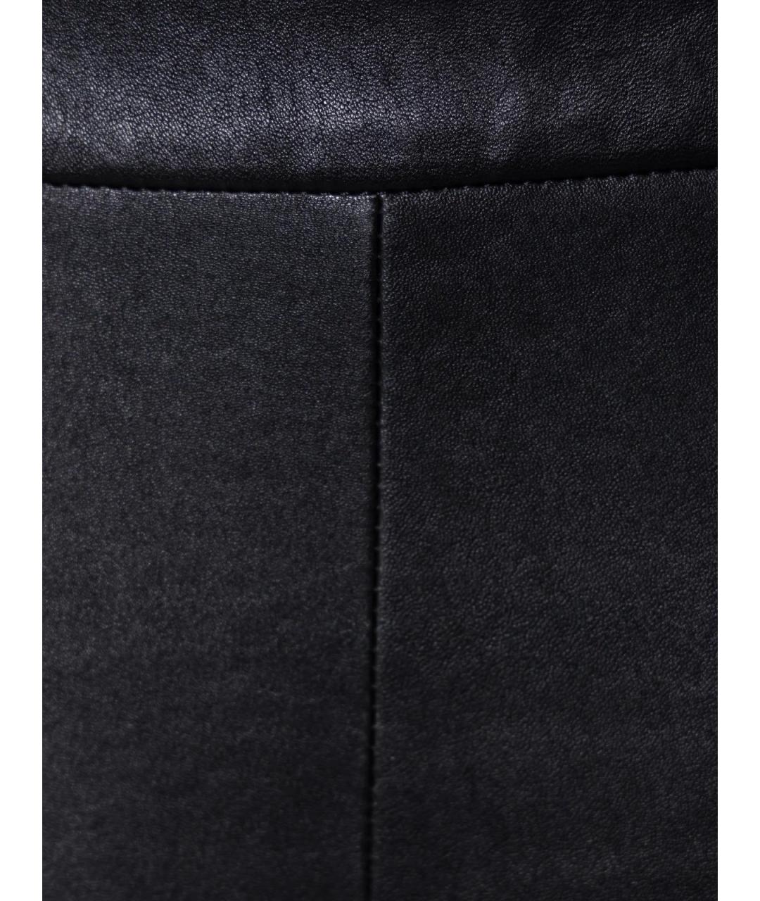 ACNE STUDIOS Черные кожаные леггинсы и велосипедки, фото 3