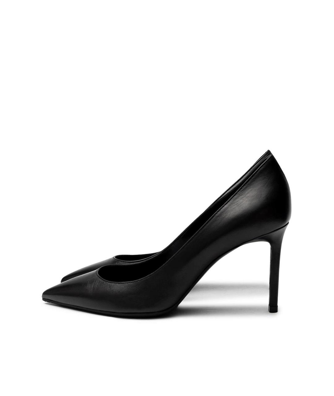 SAINT LAURENT Черные кожаные туфли, фото 5