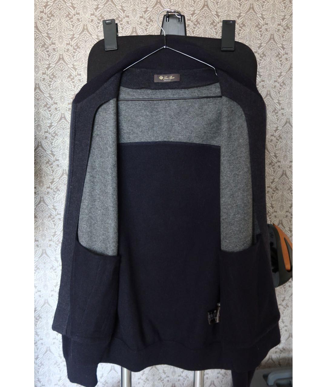 LORO PIANA Темно-синий повседневный костюм, фото 3