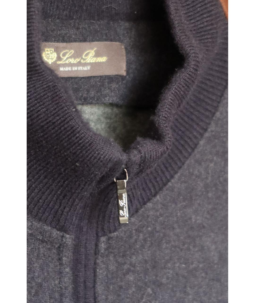 LORO PIANA Темно-синий повседневный костюм, фото 4