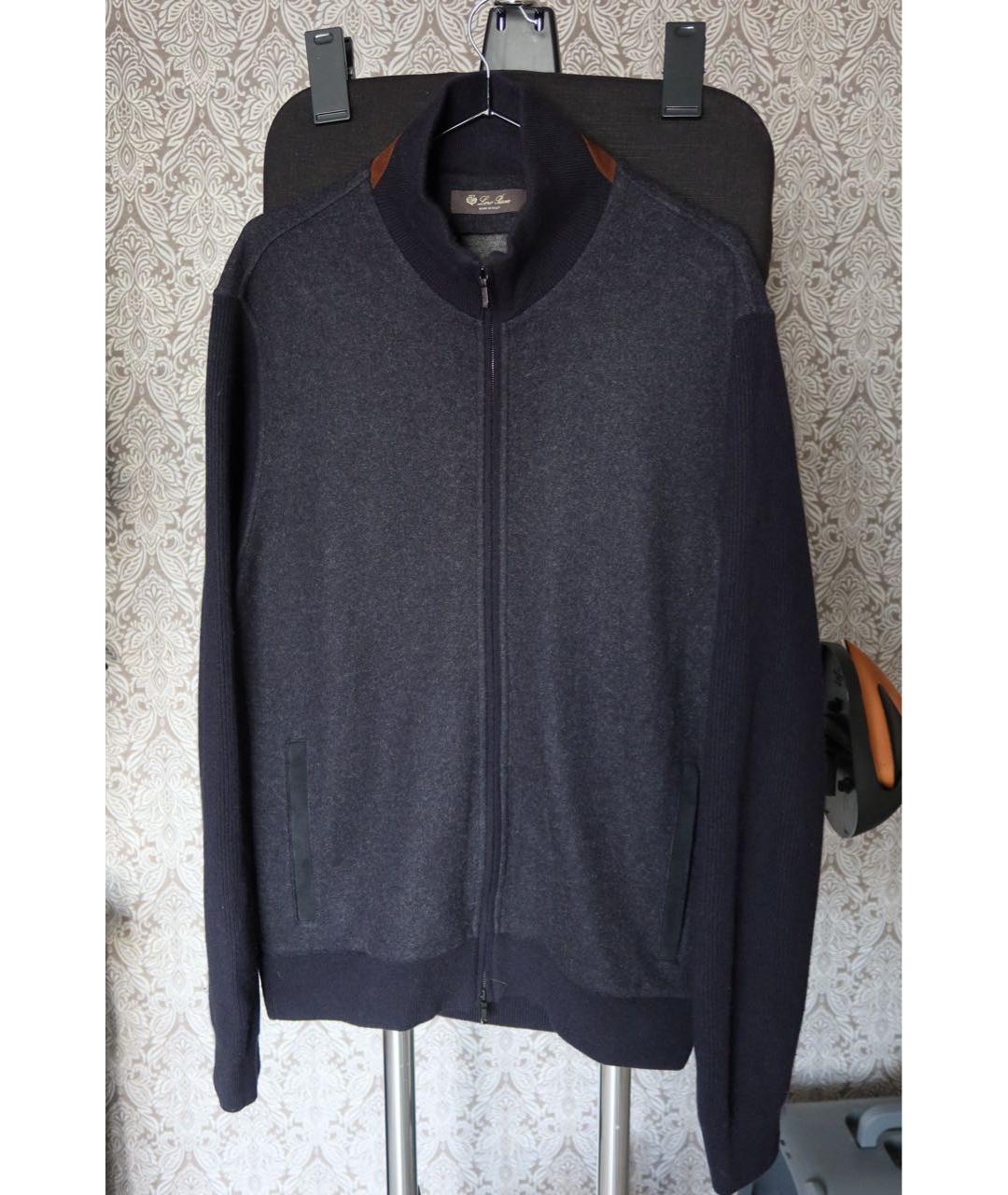 LORO PIANA Темно-синий повседневный костюм, фото 9