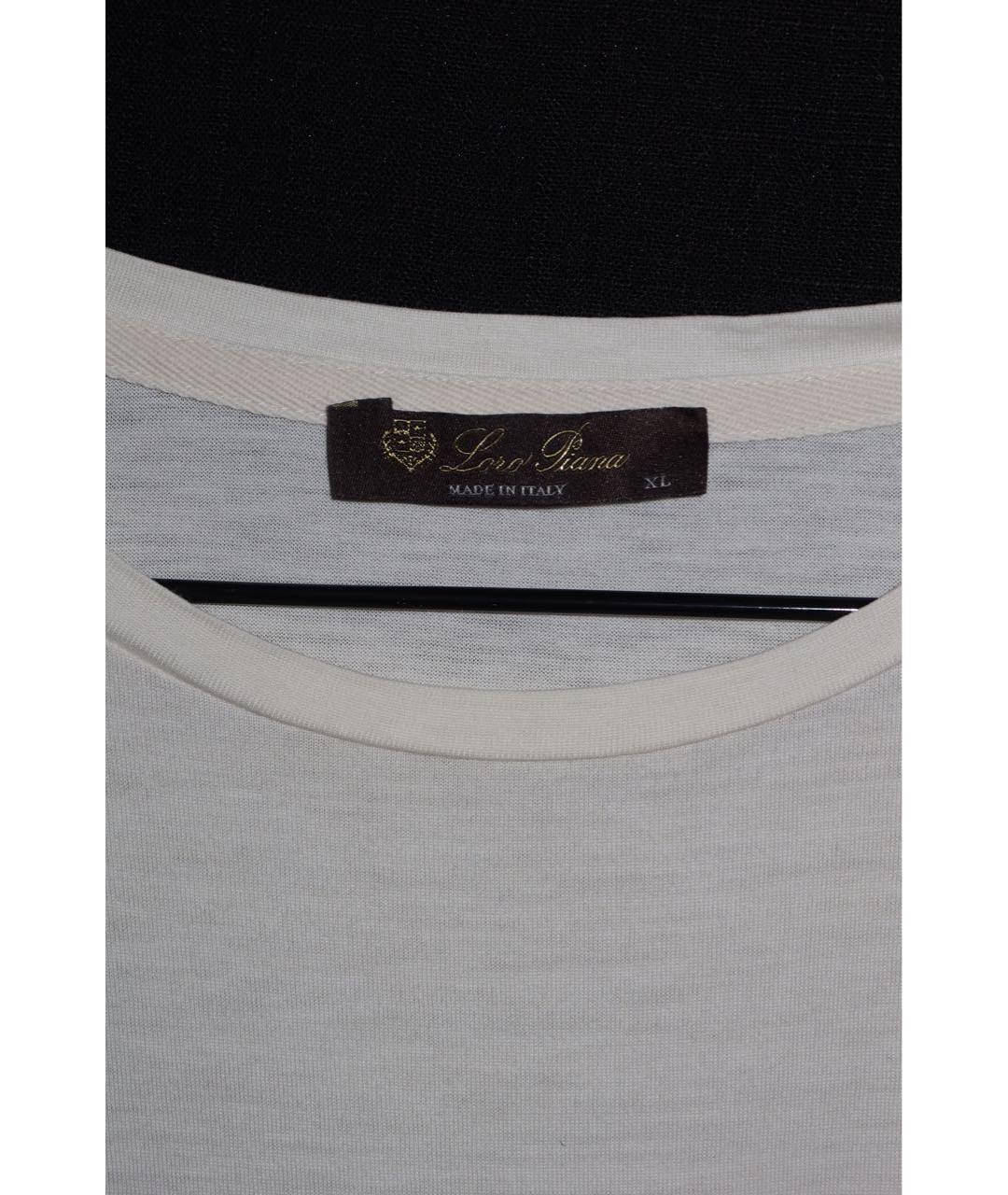 LORO PIANA Белая футболка, фото 3