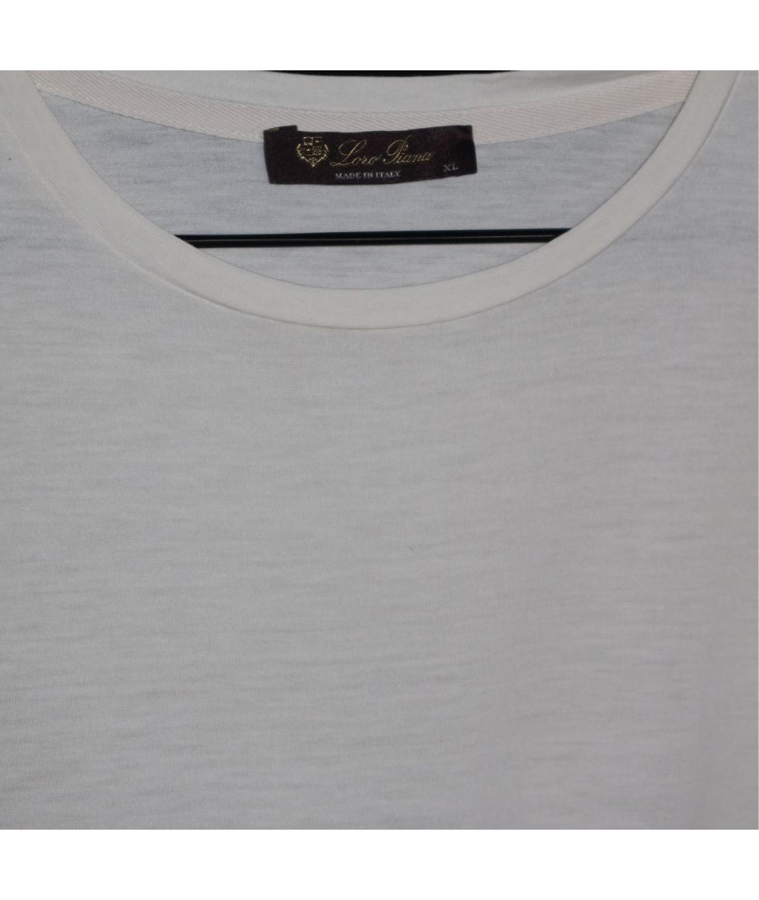 LORO PIANA Белая футболка, фото 4