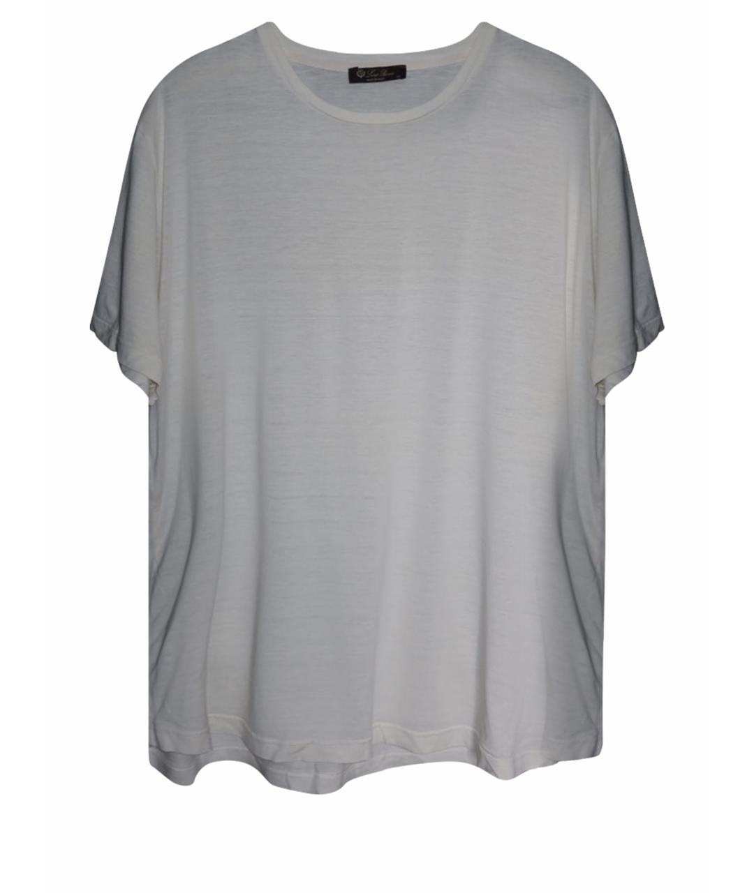 LORO PIANA Белая футболка, фото 1