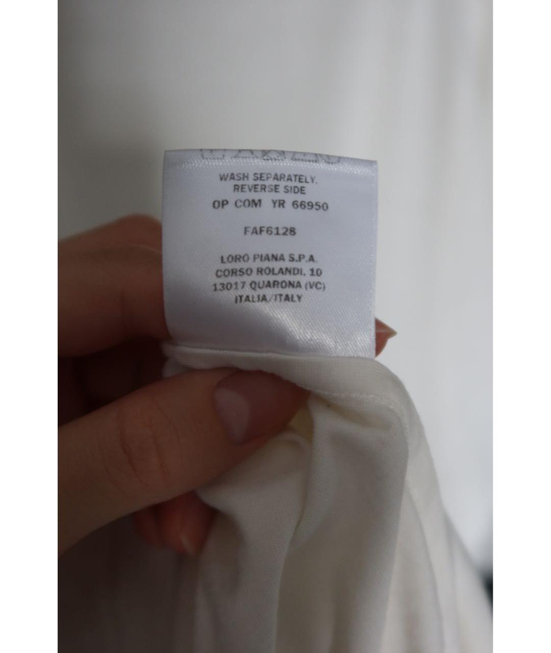 LORO PIANA Белая футболка, фото 5