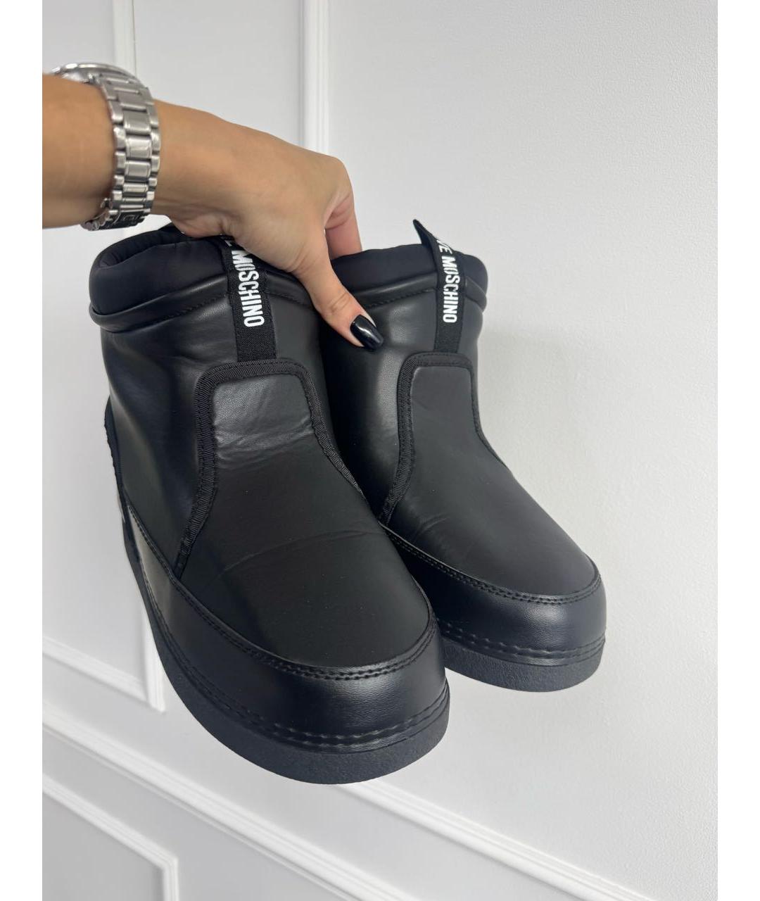 LOVE MOSCHINO Черные ботинки из искусственной кожи, фото 8