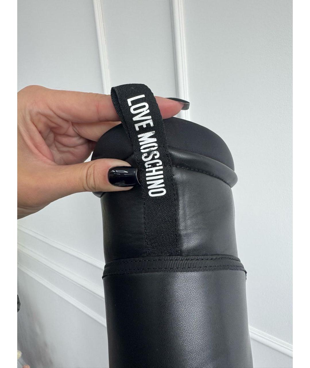 LOVE MOSCHINO Черные ботинки из искусственной кожи, фото 6