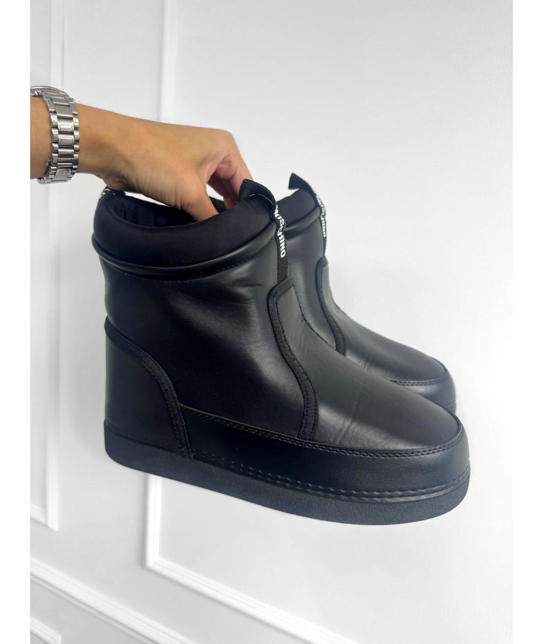 LOVE MOSCHINO Черные ботинки из искусственной кожи, фото 3